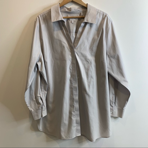 Foxcroft Tops - Foxcroft Grey Button Up Dress Shirt